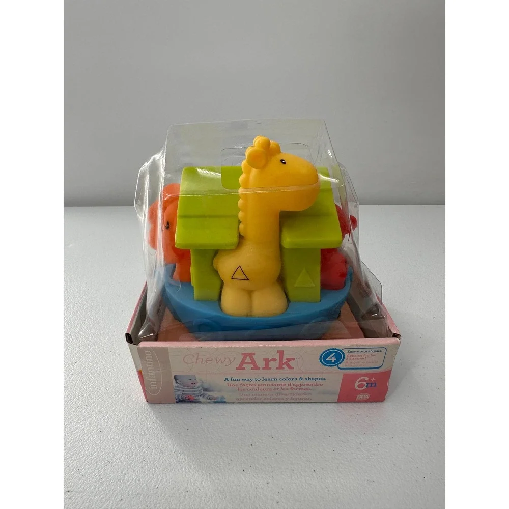 Infantino Chewy Ark Baby Toy Animal Pals Noahs Ark 6m+ Vintage Kids Toy BPA Free